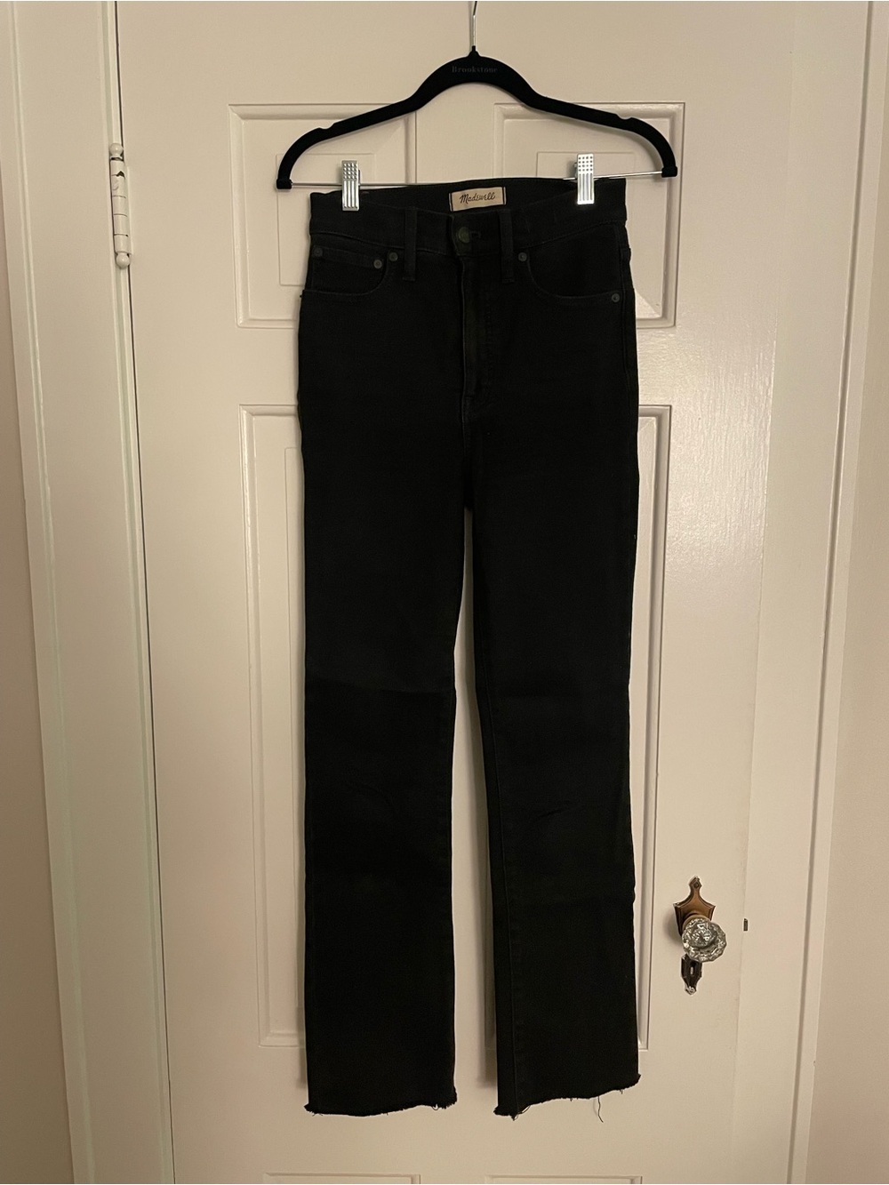 Madewell black straight jeans